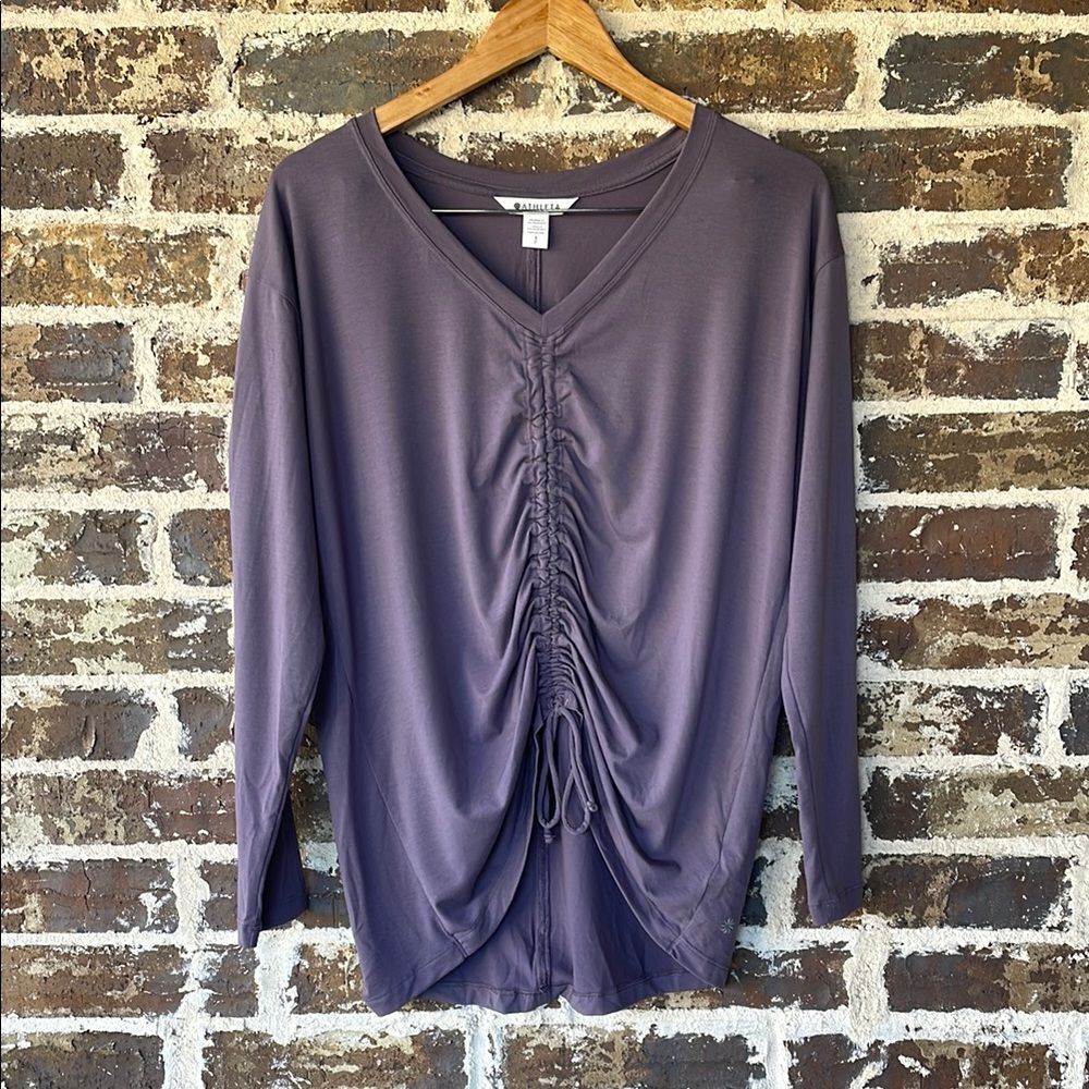 Athleta Crossover Ruched Top Size Small